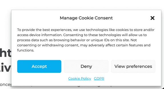 Compliaz banner pro nastavení ukládání cookies