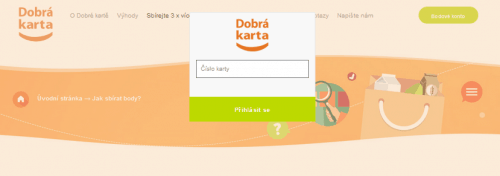 Web pro využití věrnostní karty 1 Dotaz na stav bodového konta