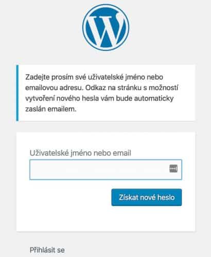 WordPress: 10x o tom, jak se přihlásit 1 vytvoření nového hesla wordpress
