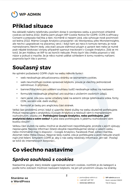 Nastavení GDPR pro WordPress