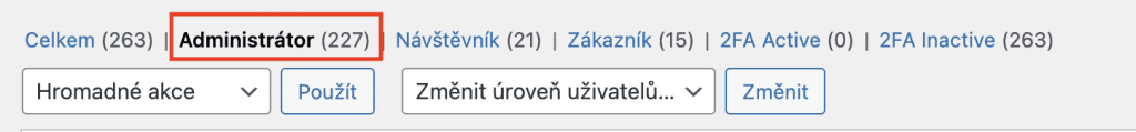 Odvirování a zabezpečení webu 1 Množství administrátorů na webu