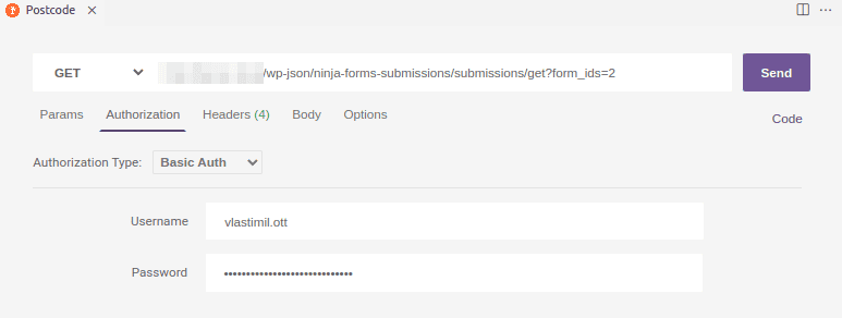 Práce s uživateli ve WordPressu 3 Odesílání požadavku na REST API