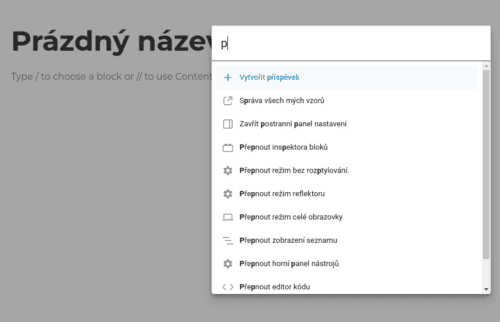Pár tipů pro dobré správce 4 Nová příkazová lišta