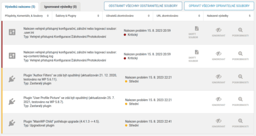 Jak zabezpečit WordPress 1 Sken Wordfence