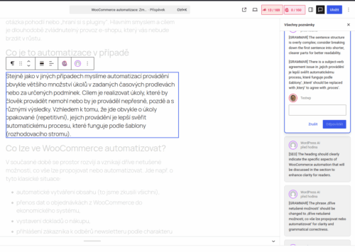 Automatické vytváření anotací, souhrnů, popisů